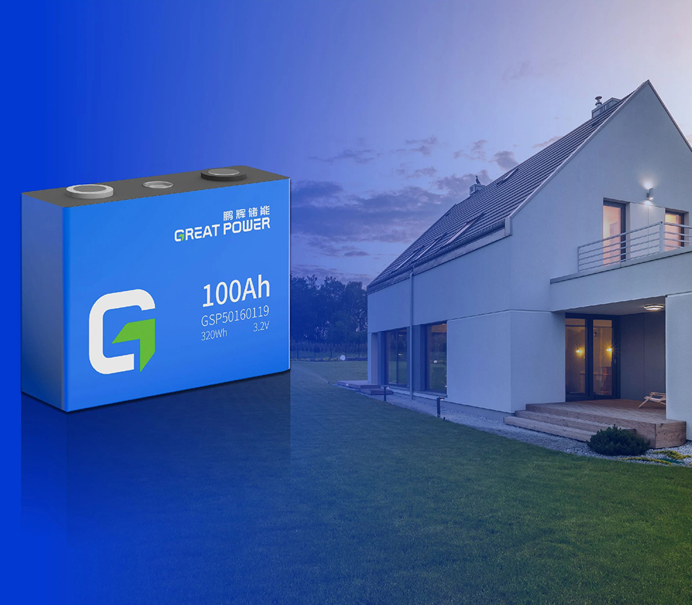 Great Power revela nova célula de armazenamento residencial de 100 Ah com ciclo de vida prolongado